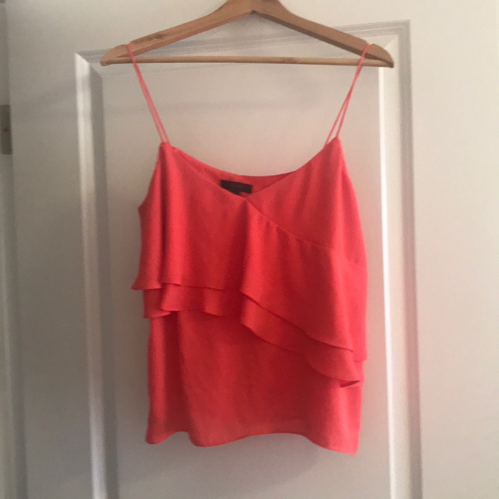 J. Crew Coral Ruffle Cami NWT